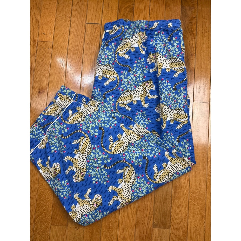 Printfresh Blue Bagheera Organic Cotton Pajama Pants Womens Size 5X